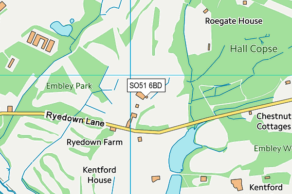 Wellow Fitness Centre map (SO51 6BD) - OS VectorMap District (Ordnance Survey)
