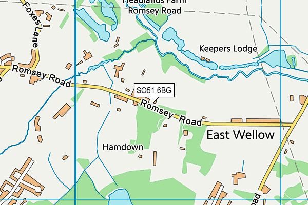 Wellow Primary School map (SO51 6BG) - OS VectorMap District (Ordnance Survey)