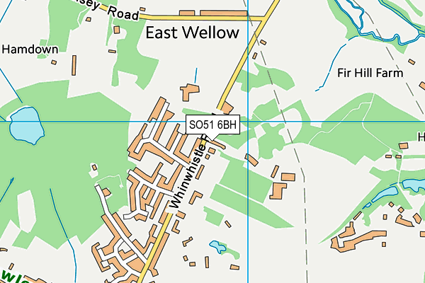 SO51 6BH map - OS VectorMap District (Ordnance Survey)
