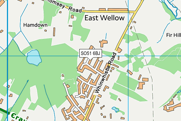 SO51 6BJ map - OS VectorMap District (Ordnance Survey)