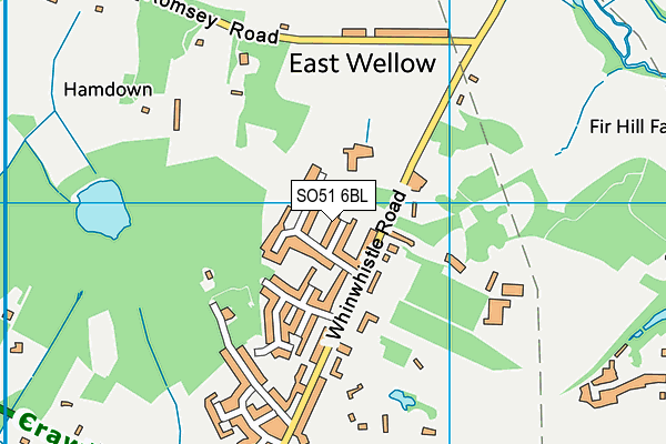 SO51 6BL map - OS VectorMap District (Ordnance Survey)