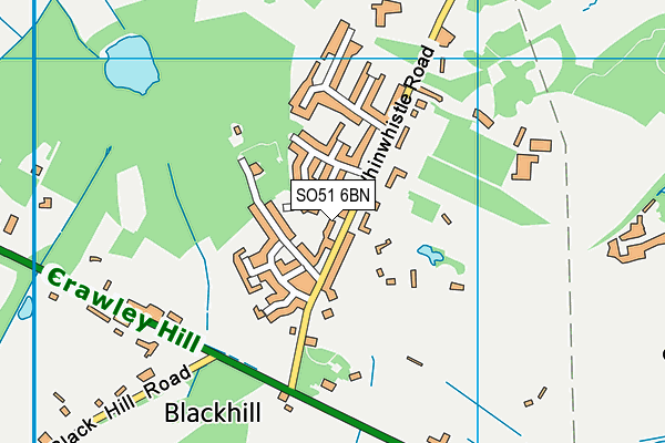 SO51 6BN map - OS VectorMap District (Ordnance Survey)