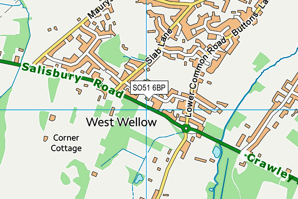 SO51 6BP map - OS VectorMap District (Ordnance Survey)