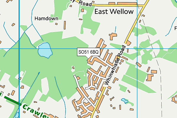 SO51 6BQ map - OS VectorMap District (Ordnance Survey)