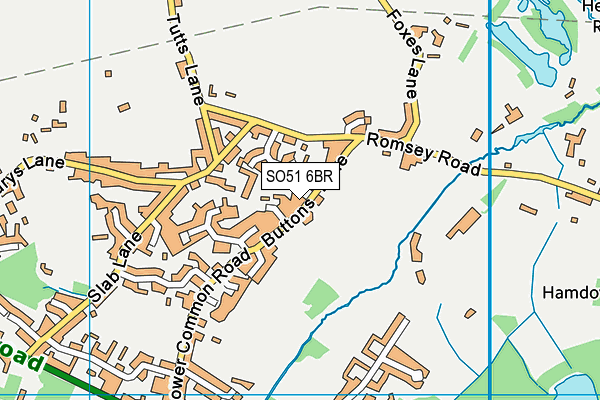 SO51 6BR map - OS VectorMap District (Ordnance Survey)