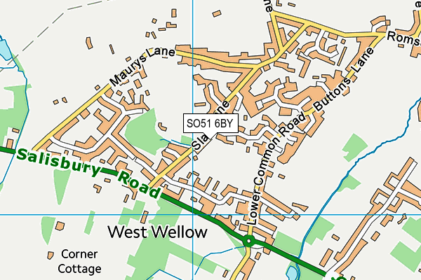 SO51 6BY map - OS VectorMap District (Ordnance Survey)