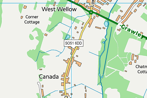 SO51 6DD map - OS VectorMap District (Ordnance Survey)