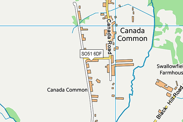 SO51 6DF map - OS VectorMap District (Ordnance Survey)