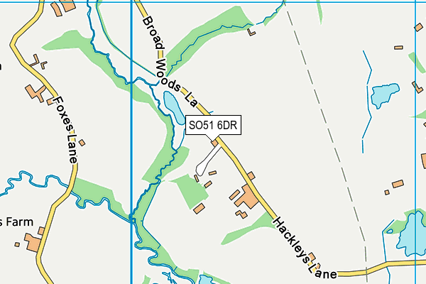 SO51 6DR map - OS VectorMap District (Ordnance Survey)