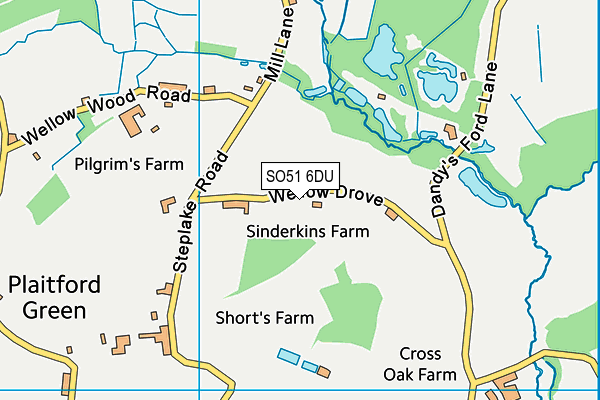 SO51 6DU map - OS VectorMap District (Ordnance Survey)