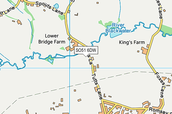 SO51 6DW map - OS VectorMap District (Ordnance Survey)