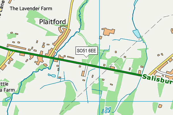 SO51 6EE map - OS VectorMap District (Ordnance Survey)