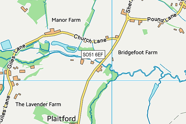 SO51 6EF map - OS VectorMap District (Ordnance Survey)