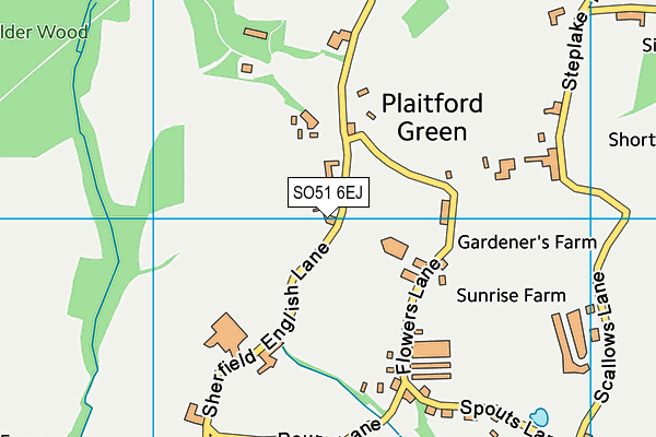 SO51 6EJ map - OS VectorMap District (Ordnance Survey)