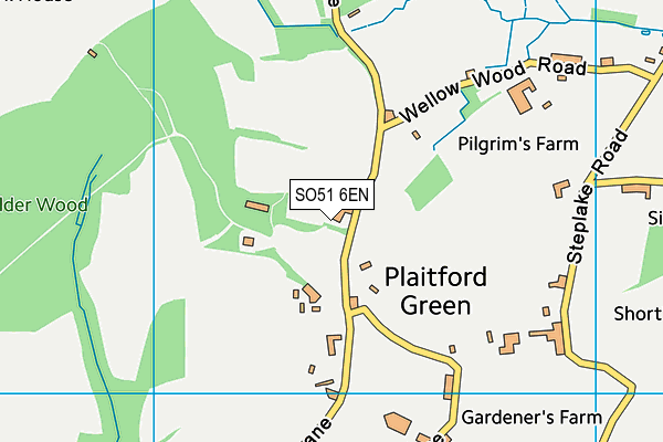 SO51 6EN map - OS VectorMap District (Ordnance Survey)