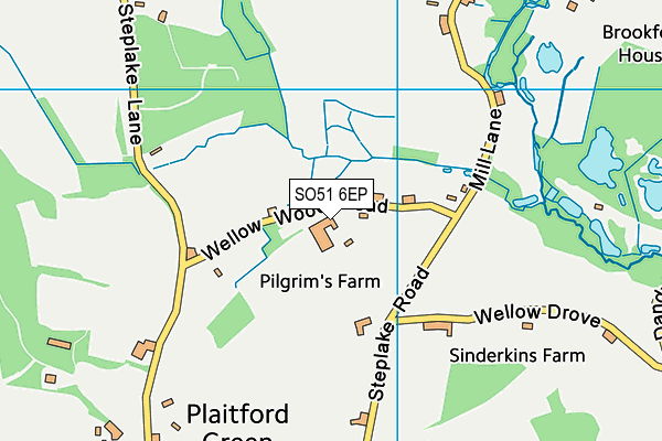 SO51 6EP map - OS VectorMap District (Ordnance Survey)