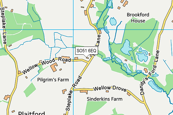 SO51 6EQ map - OS VectorMap District (Ordnance Survey)