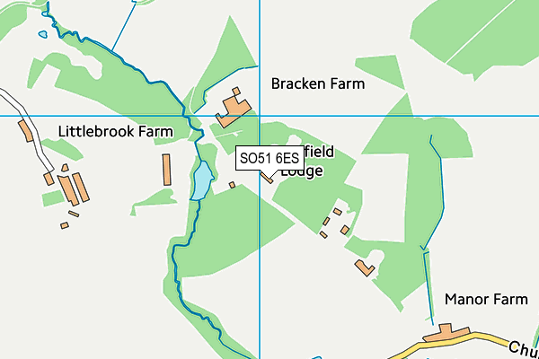 SO51 6ES map - OS VectorMap District (Ordnance Survey)