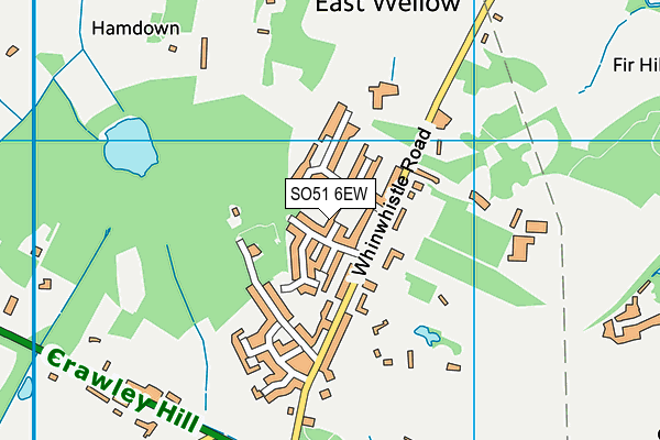 SO51 6EW map - OS VectorMap District (Ordnance Survey)