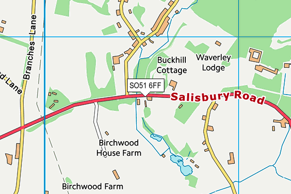 SO51 6FF map - OS VectorMap District (Ordnance Survey)