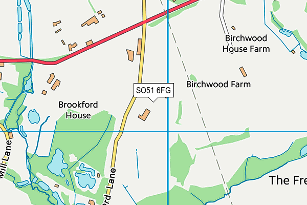 SO51 6FG map - OS VectorMap District (Ordnance Survey)