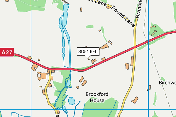 SO51 6FL map - OS VectorMap District (Ordnance Survey)