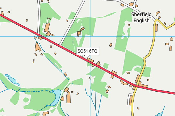 SO51 6FQ map - OS VectorMap District (Ordnance Survey)