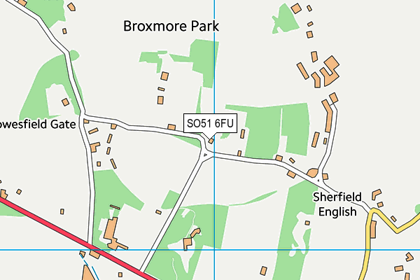 SO51 6FU map - OS VectorMap District (Ordnance Survey)