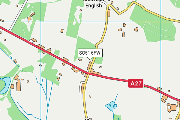 SO51 6FW map - OS VectorMap District (Ordnance Survey)