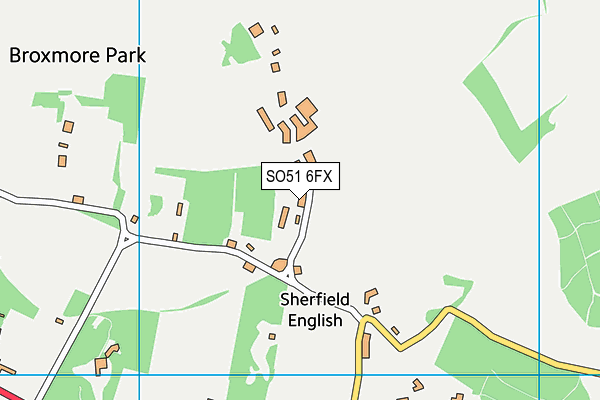 SO51 6FX map - OS VectorMap District (Ordnance Survey)