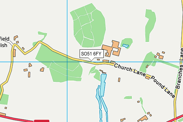 SO51 6FY map - OS VectorMap District (Ordnance Survey)