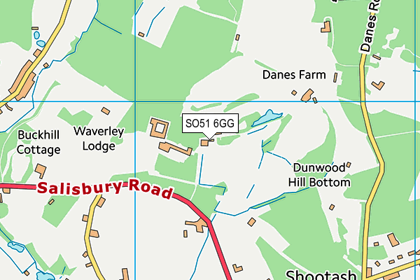 SO51 6GG map - OS VectorMap District (Ordnance Survey)