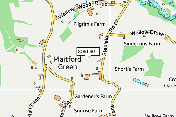 SO51 6GL map - OS VectorMap District (Ordnance Survey)