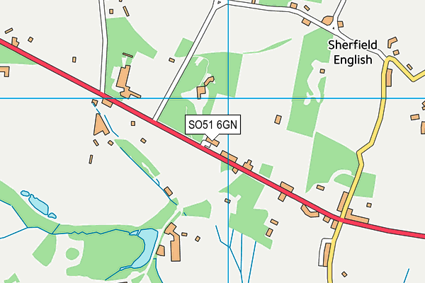 SO51 6GN map - OS VectorMap District (Ordnance Survey)