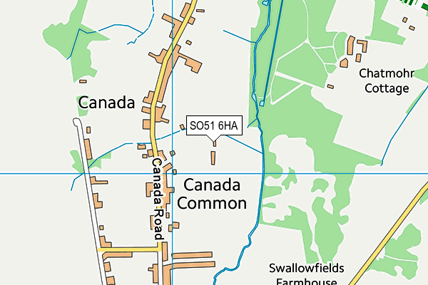 SO51 6HA map - OS VectorMap District (Ordnance Survey)