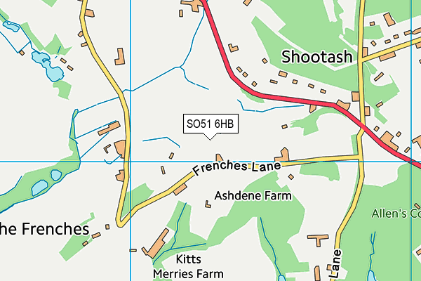 SO51 6HB map - OS VectorMap District (Ordnance Survey)