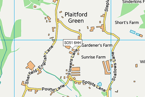 SO51 6HH map - OS VectorMap District (Ordnance Survey)