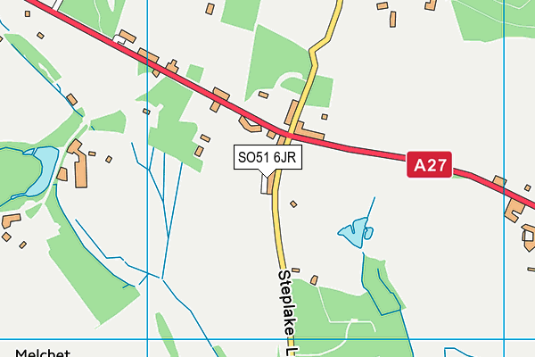 SO51 6JR map - OS VectorMap District (Ordnance Survey)