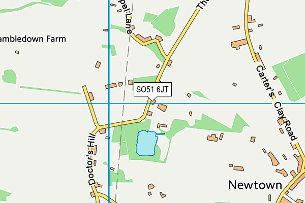 SO51 6JT map - OS VectorMap District (Ordnance Survey)