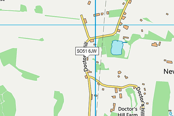 SO51 6JW map - OS VectorMap District (Ordnance Survey)