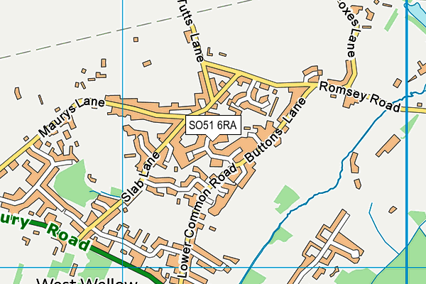 SO51 6RA map - OS VectorMap District (Ordnance Survey)