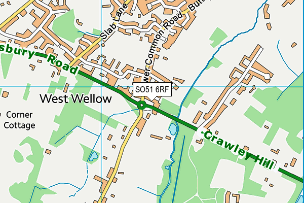 SO51 6RF map - OS VectorMap District (Ordnance Survey)