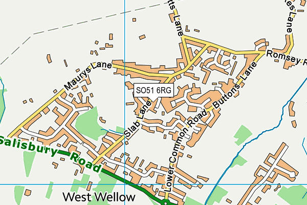 SO51 6RG map - OS VectorMap District (Ordnance Survey)