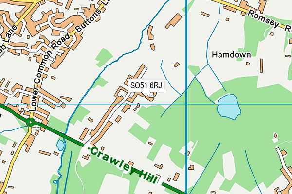SO51 6RJ map - OS VectorMap District (Ordnance Survey)