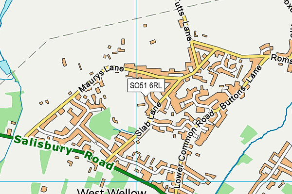 SO51 6RL map - OS VectorMap District (Ordnance Survey)
