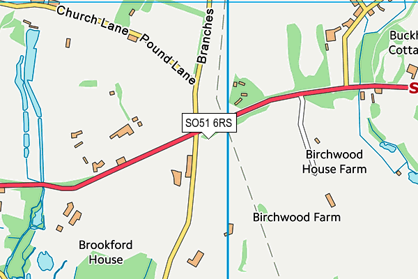 SO51 6RS map - OS VectorMap District (Ordnance Survey)