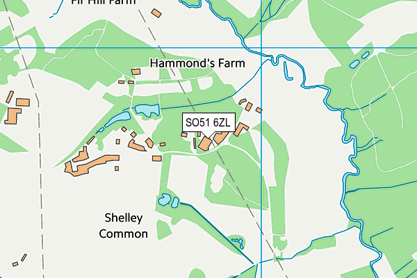 SO51 6ZL map - OS VectorMap District (Ordnance Survey)