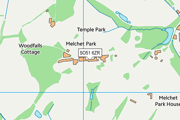 SO51 6ZR map - OS VectorMap District (Ordnance Survey)