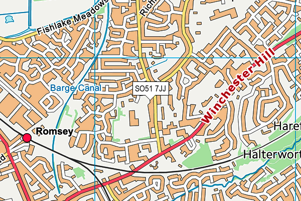 SO51 7JJ map - OS VectorMap District (Ordnance Survey)