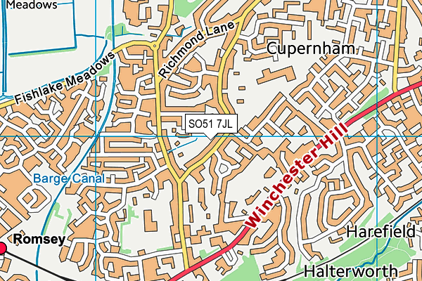 SO51 7JL map - OS VectorMap District (Ordnance Survey)